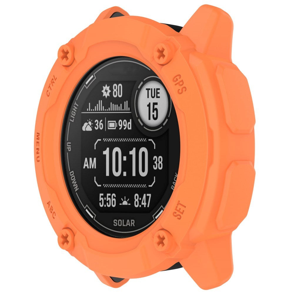 Garmin Instinct 2X Solar Fleksibelt TPU Plastik Smartwatch Cover - Orange