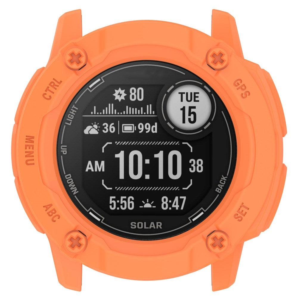 Garmin Instinct 2X Solar Fleksibelt TPU Plastik Smartwatch Cover - Orange