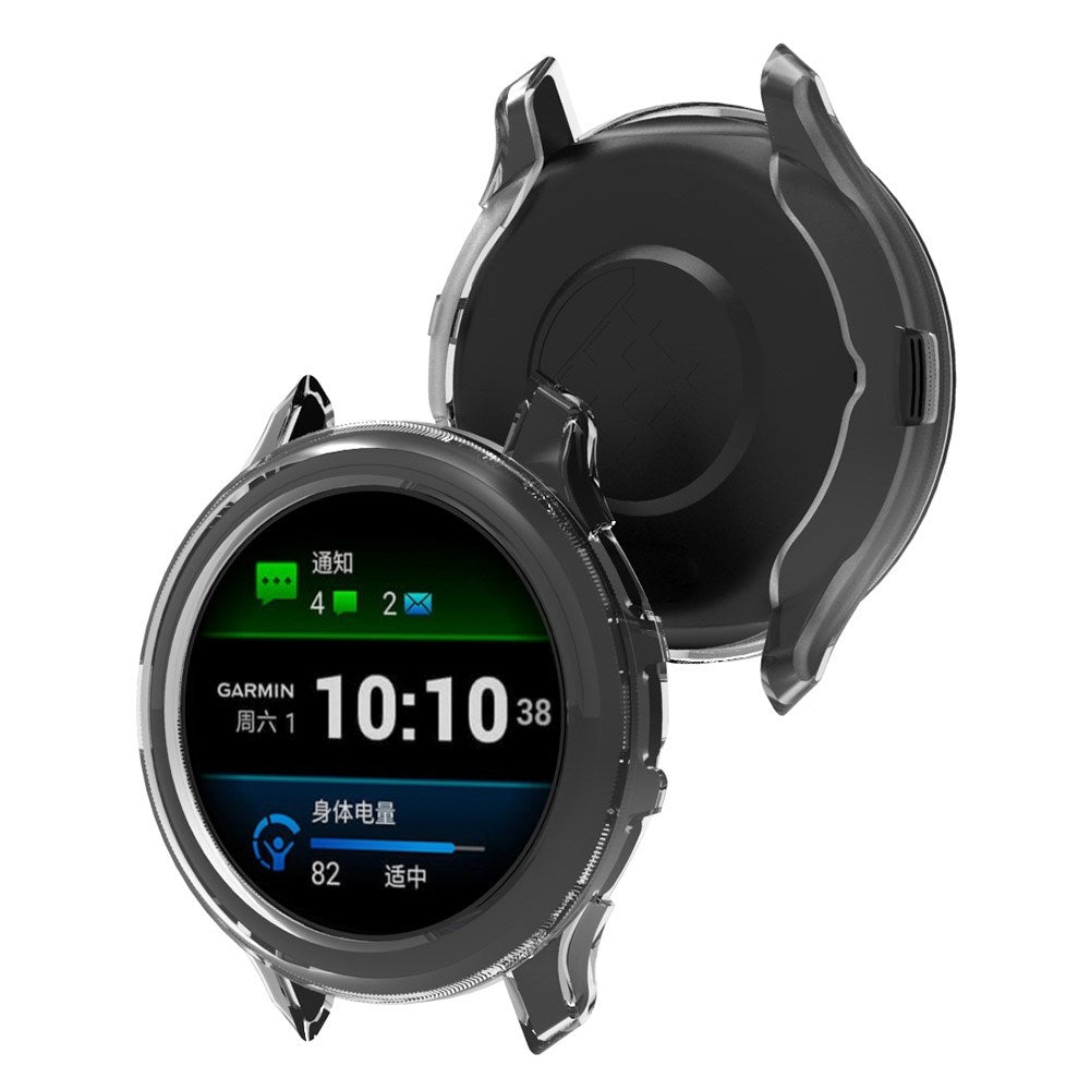 Garmin Venu 3 Transparent Fleksibelt TPU Plastik Smartwatch Cover - Sort