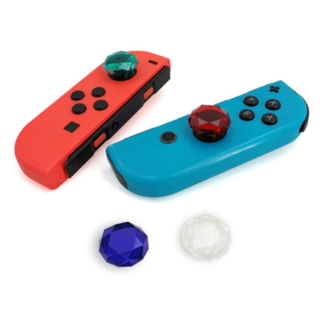 Nintendo Switch / Switch Lite Plastik Joystick Thumb Stick Grip Cap - Gennemsigtig