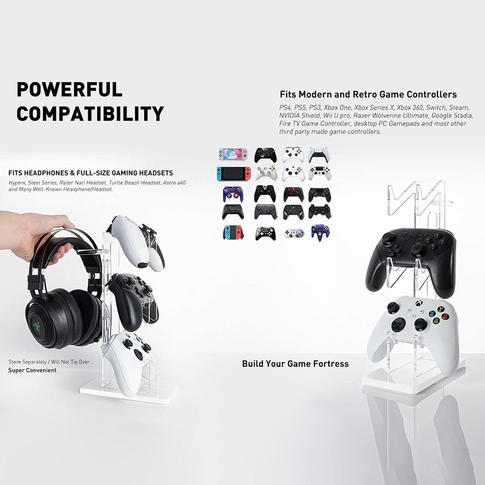 Bordstativ til Controller & Headset - Gennemsigtig