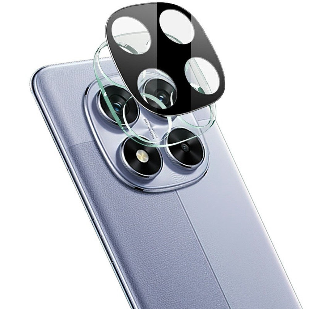 IMAK Xiaomi Redmi Note 14 Pro (5G) / Poco X7 Kameralinsebeskyttelse - Gennemsigtig / Sort