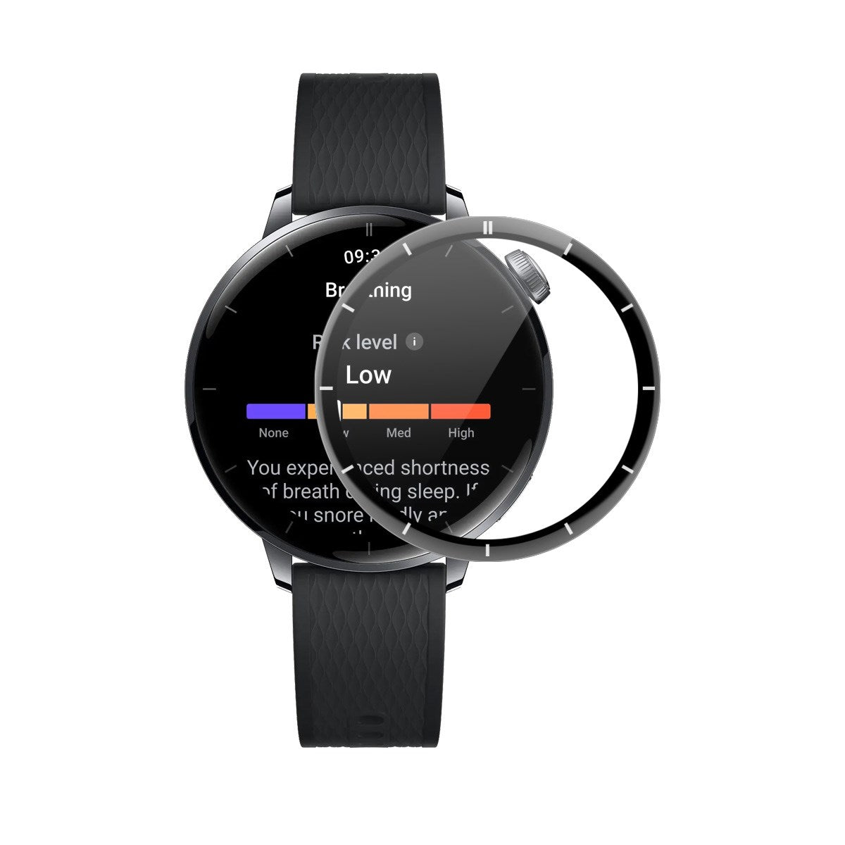 OnePlus Watch 3 (43mm) ENKAY Plastik Skærmbeskyttelse - Gennemsigtig / Sort Kant