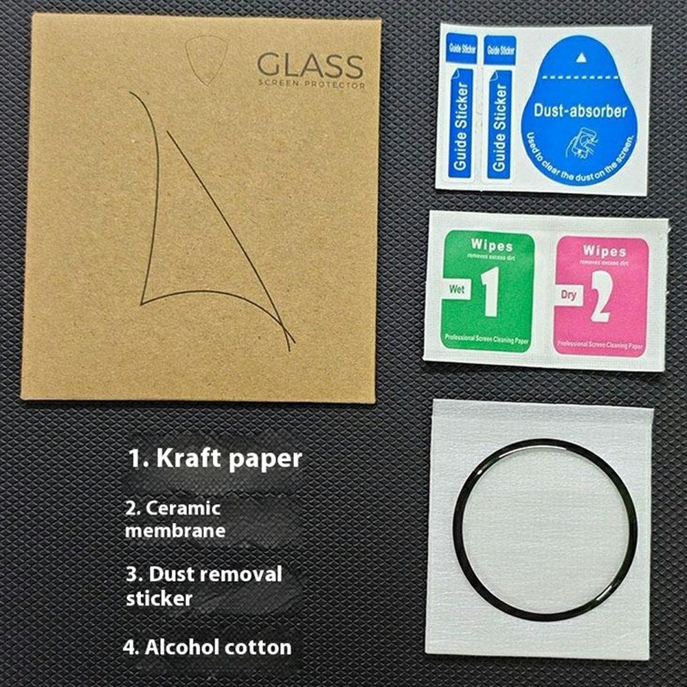 Google Pixel Watch 4 (41mm) Plastik Skærmbeskyttelse - Gennemsigtig / Sort Kant