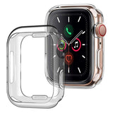 Apple Watch 8/7 (45mm) Fleksibel Plastik Case m. Indbygget Skærmbeskyttelse - Gennemsigtig