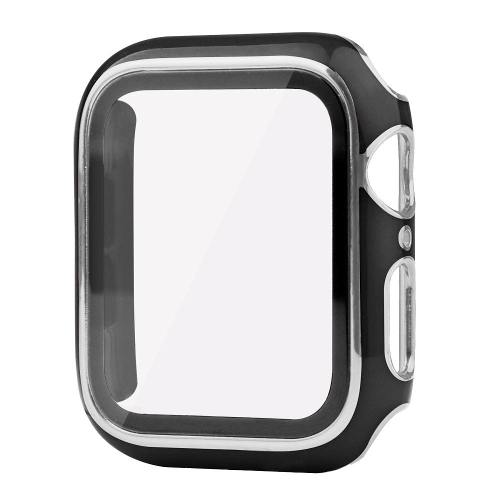 Apple Watch Ultra (49mm) Hård Plast Case m. Indbygget Glas Skærmbeskyttelse - Sort / Sølv