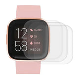 Fitbit Versa 4 / Versa 3 / Sense 2 / Sense Beskyttelsesfilm i Plastik - 3-Pak - Gennemsigtig