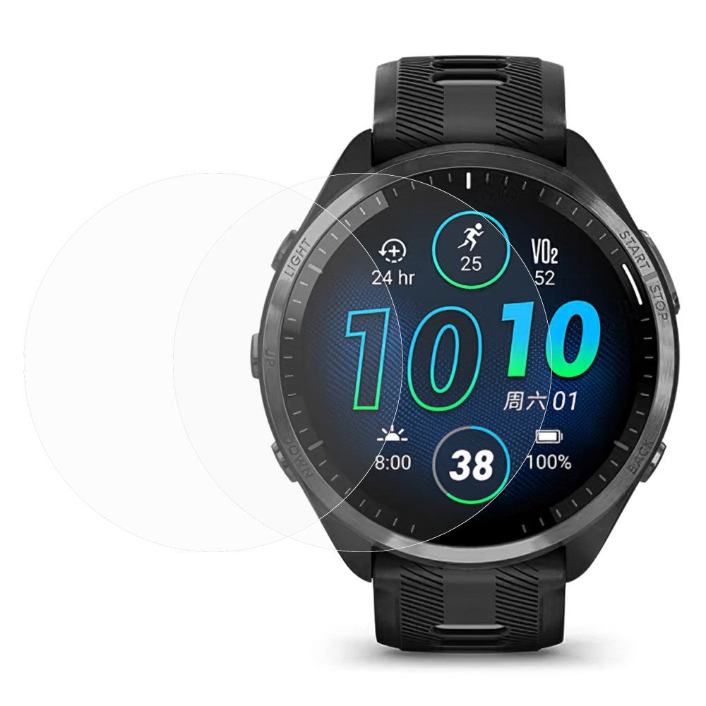 Garmin Forerunner 965 Plastik Skærmbeskyttelse Film - 2. stk - Gennemsigtig