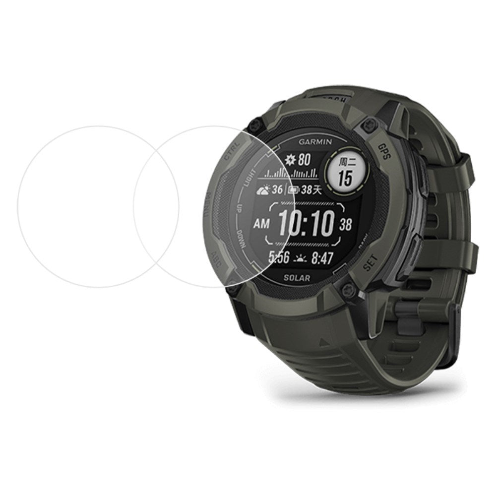 Garmin Instinct 2X Solar Glasbeskyttelse - 2. stk - Gennemsigtig