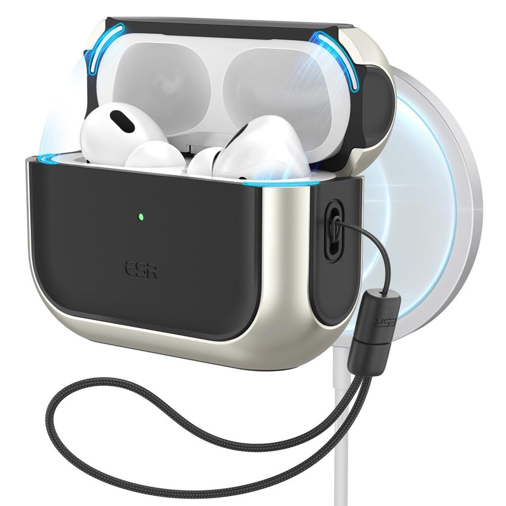 AirPods Pro (1 & 2. gen.) ESR Orbit Hybrid Magnetic Case - MagSafe Kompatibel - Titanium