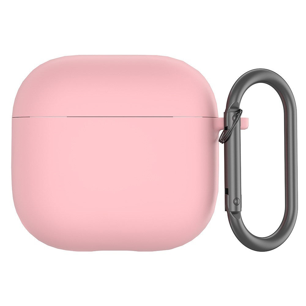 Apple AirPods (4. gen.) Silikone Cover m. Karabinhage - Lyserød