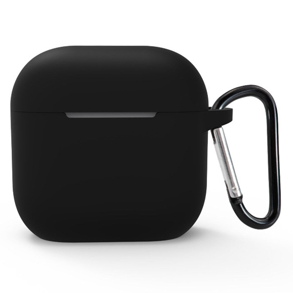 Apple AirPods (4. Gen.) Silikone Cover - Karabinhage - Sort