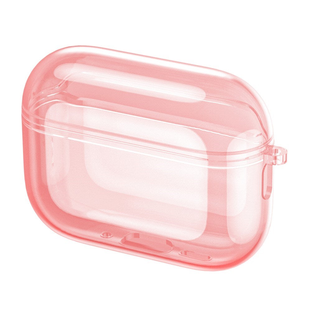 Apple AirPods Pro (3. gen.) Transparent Plast Cover - Gennemsigtig / Rød