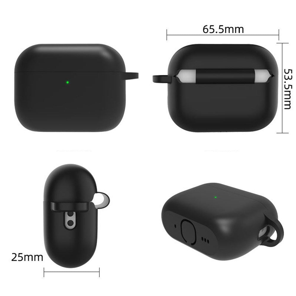 Silikone Cover til Apple AirPods Pro (3. gen.) - Karabinhage & Rengøringspen - Violet