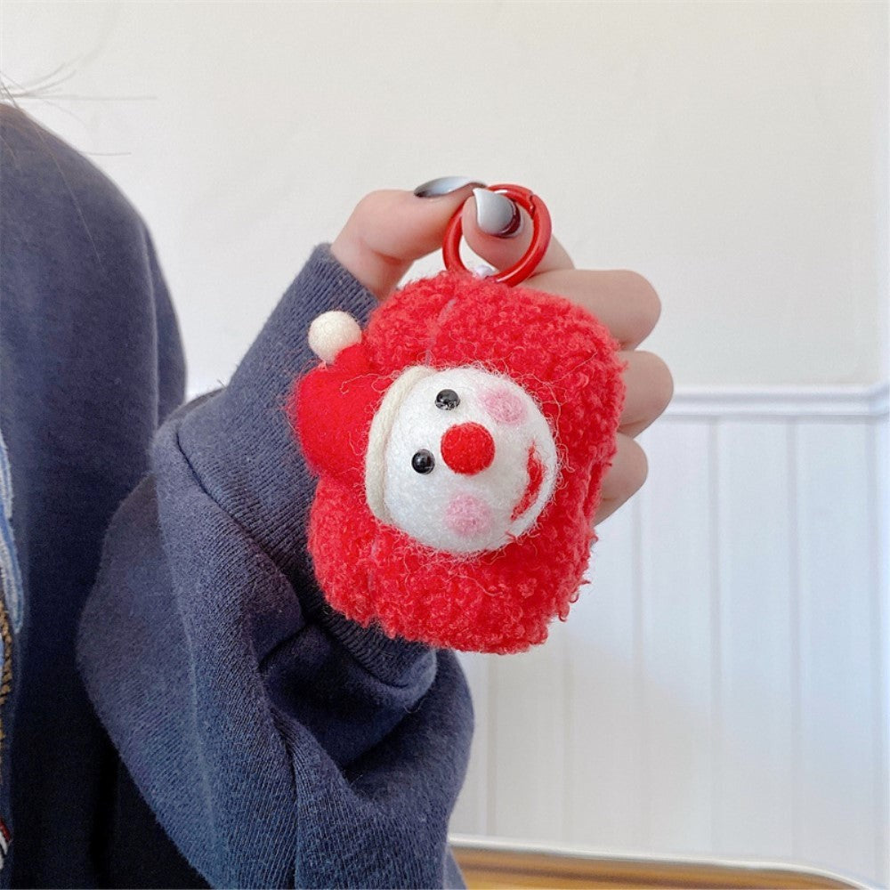 Apple AirPods 3. gen Fleksibelt Plastik Jule Cover m. Uldbetræk - Julenisse