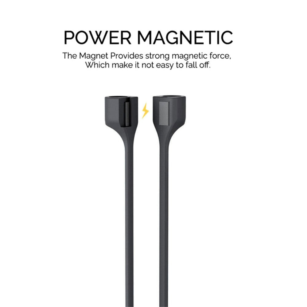 AirPods / AirPods Pro Fleksibel & Magnetisk Silikone Neck Strap - Hvid