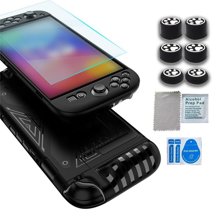 3-i-1 Beskyttelsessæt til Nintendo Switch 2 - Gennemsigtig / Sort