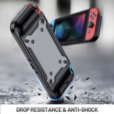 Nintendo Switch OLED Plast Cover m. Ergonomisk Greb - Sort / Gennemsigtig