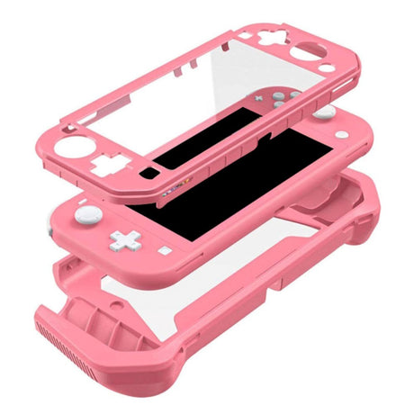 360° Plastik Cover til Nintendo Switch Lite m. Skærmbeskyttelse - Pink