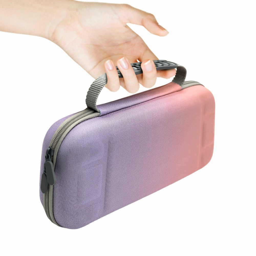 Nintendo Switch 2 Rejsetaske m. Lommer & Håndtag - Lilla / Lyserød