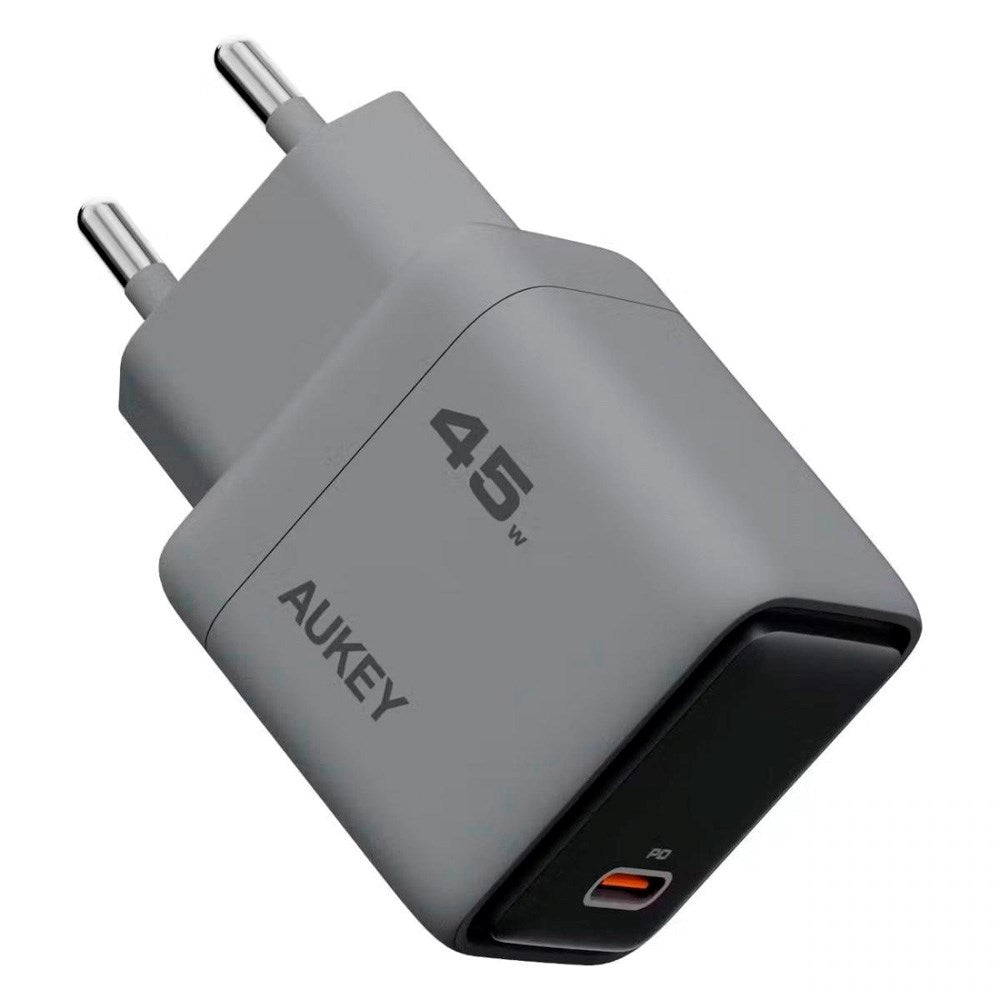 Aukey - 45W Vægoplader m. 1x USB-C - Grå