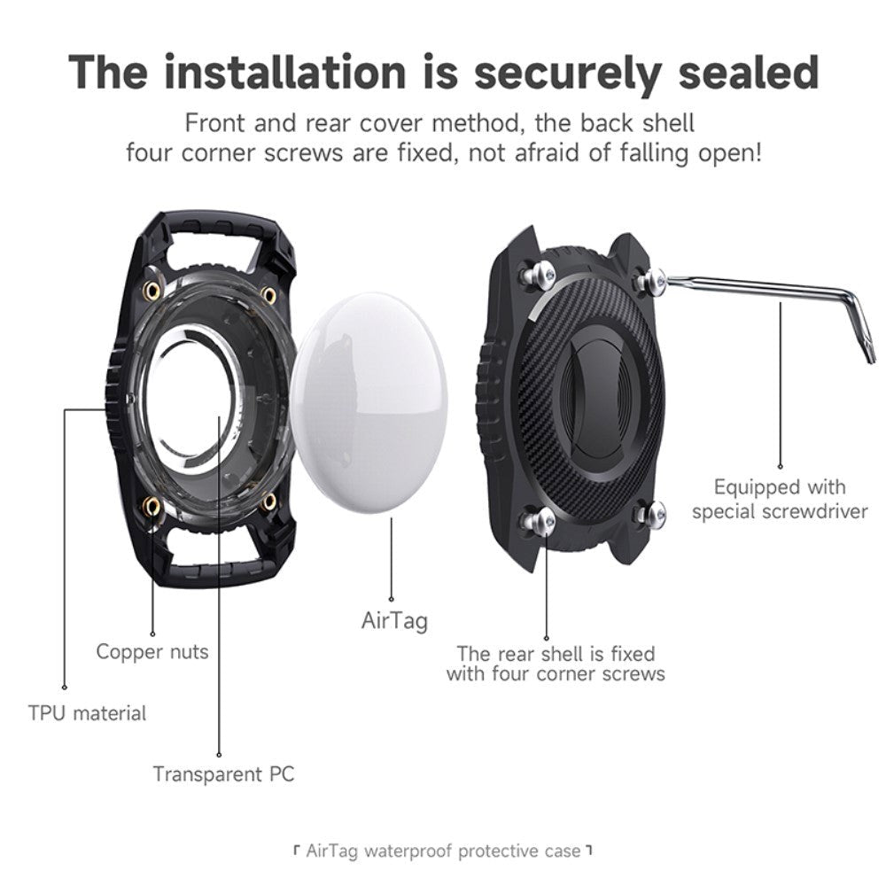 AirTag Fleksibel Plastik Cover - Vandtæt - Blå