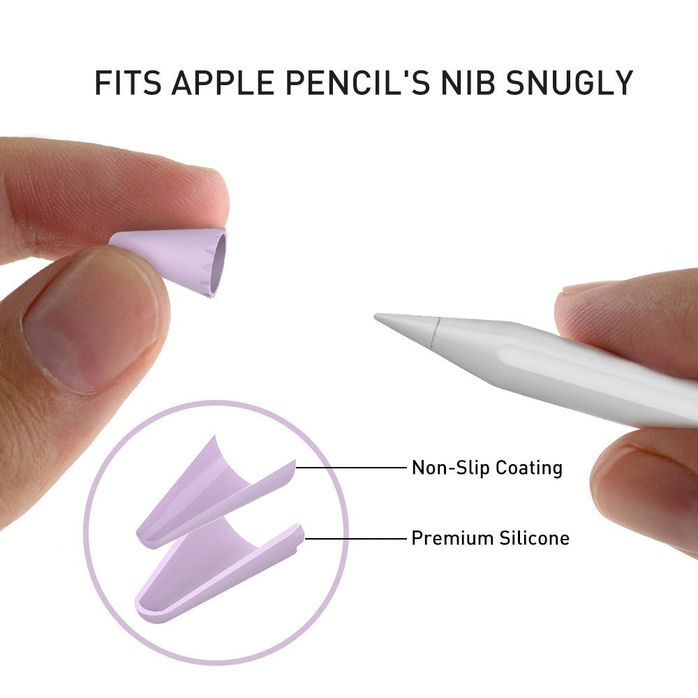Apple Pencil 1 & 2. Gen Pen Nip Cover med 8 Stk. i Flere Farver