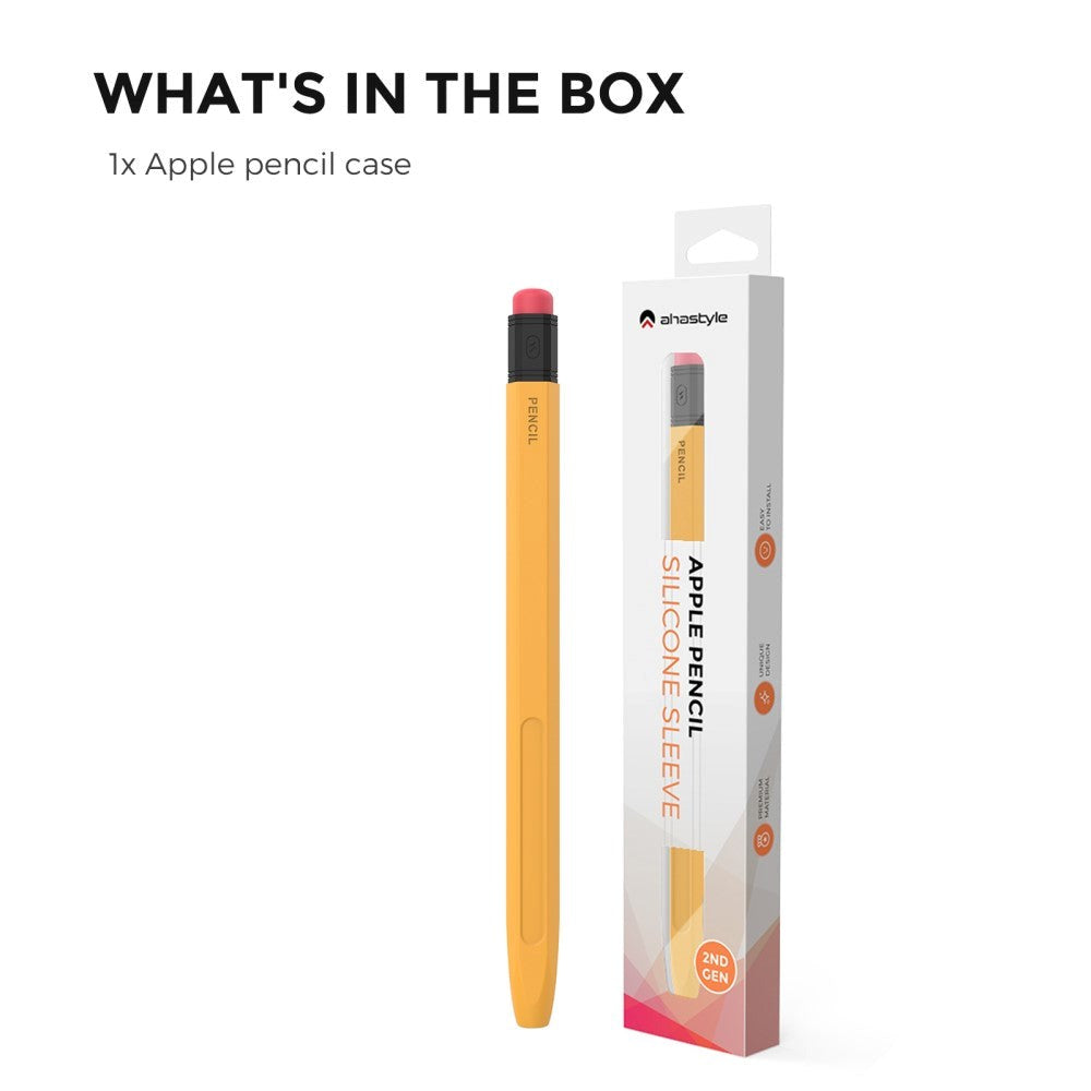 Apple Pencil 2 Gen. Fleksibelt & Blødt Silikone Blyant Cover - Orange