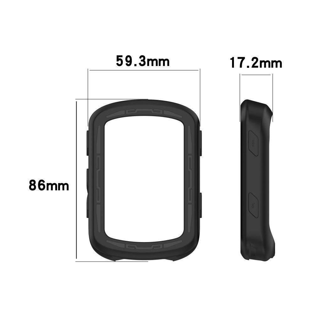 Garmin Edge 840 / 540 Blødt Silikone Cykel Computer Cover - Sort
