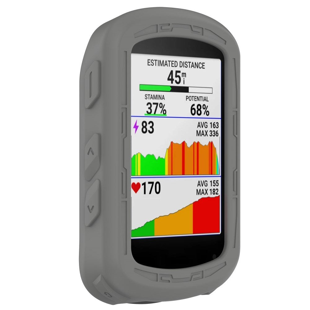 Garmin Edge 840 / 540 Blødt Silikone Cykel Computer Cover - Grå
