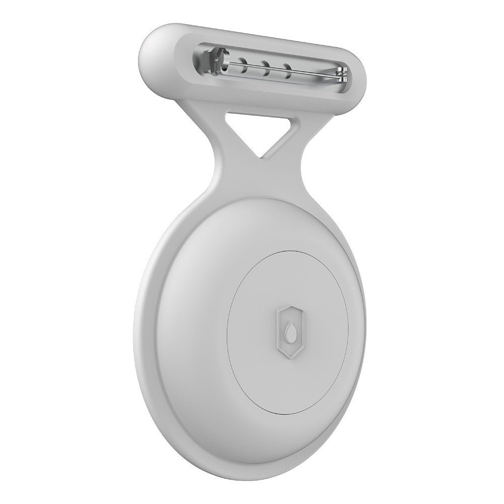 AirTag Cover m. Broche i Silikone - Hvid