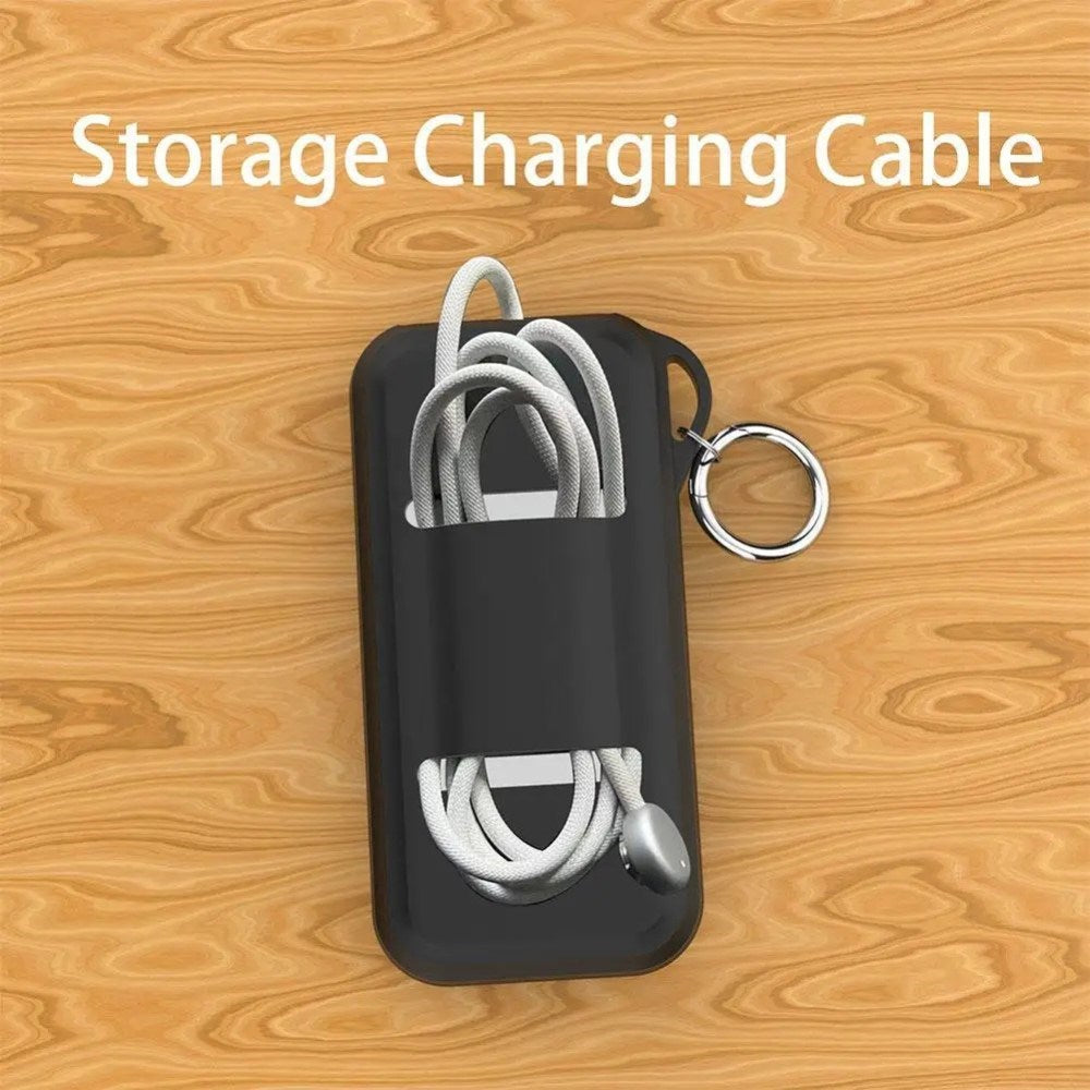 Silikone Cover m. Nøglering til Apple Vision Pro Batteri - Sort