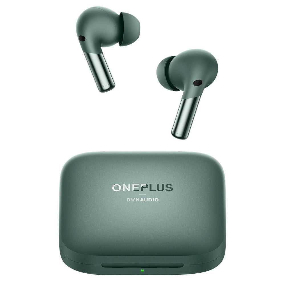 Original OnePlus Buds Pro 2 - True Wireless In-Ear Høretelefoner m. Trådløs Opladning Etui og Ladekabel - Grøn