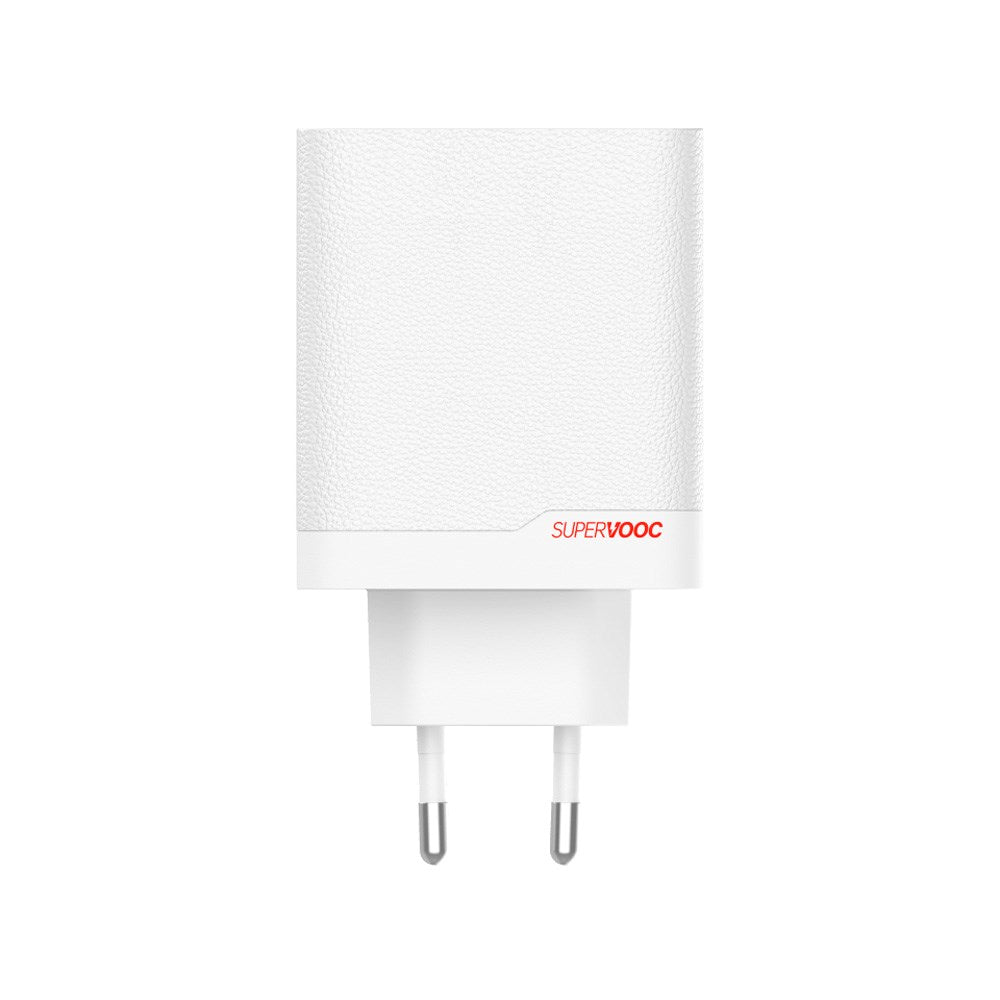 OnePlus - Vægoplader m. USB-C til USB-C Kabel - 120W USB-C / USB-A - Hvid