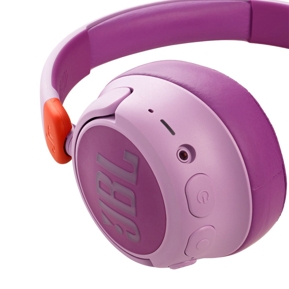 JBL JR460NC Bluetooth Headset Til Børn m. Mikrofon og Lydbegrænsning - Lyserød / Lilla