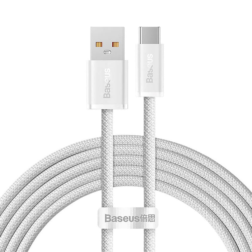 Baseus Dynamic Series USB-A til USB-C Kabel 100W - 2 meter - Hvid