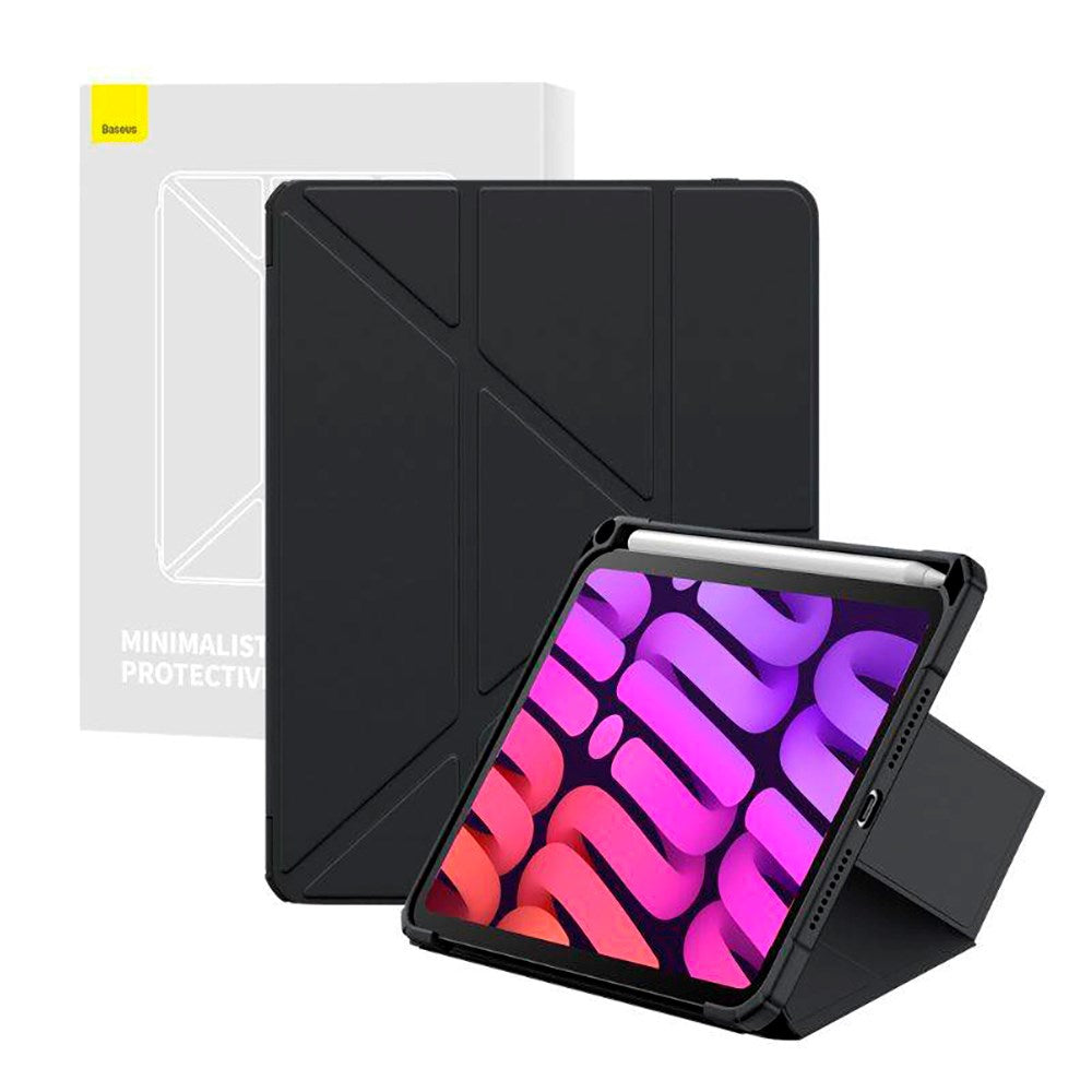 iPad Mini (2024 / 2021) Baseus Minimalist Series Protective Flip Cover - Sort