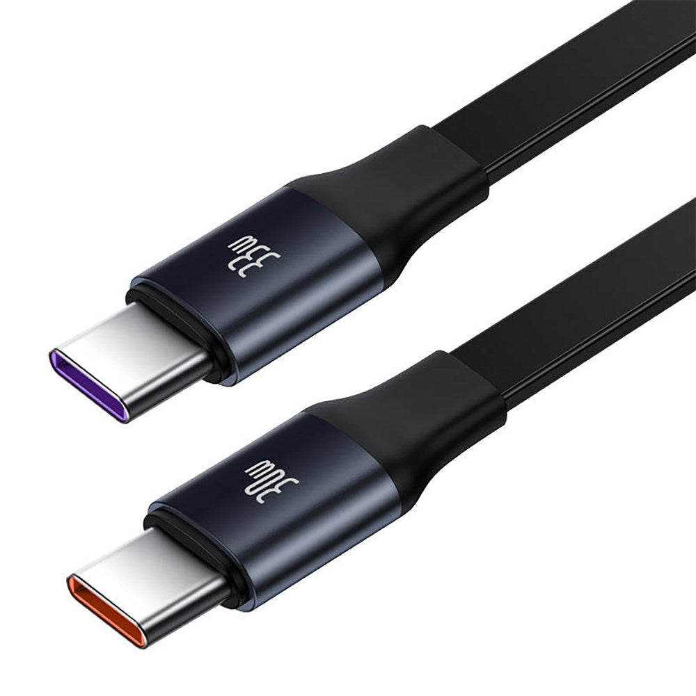 Baseus Biloplader 33W m. Udtrækkelig Ledning m. 2 x USB-C Kabel - Sort