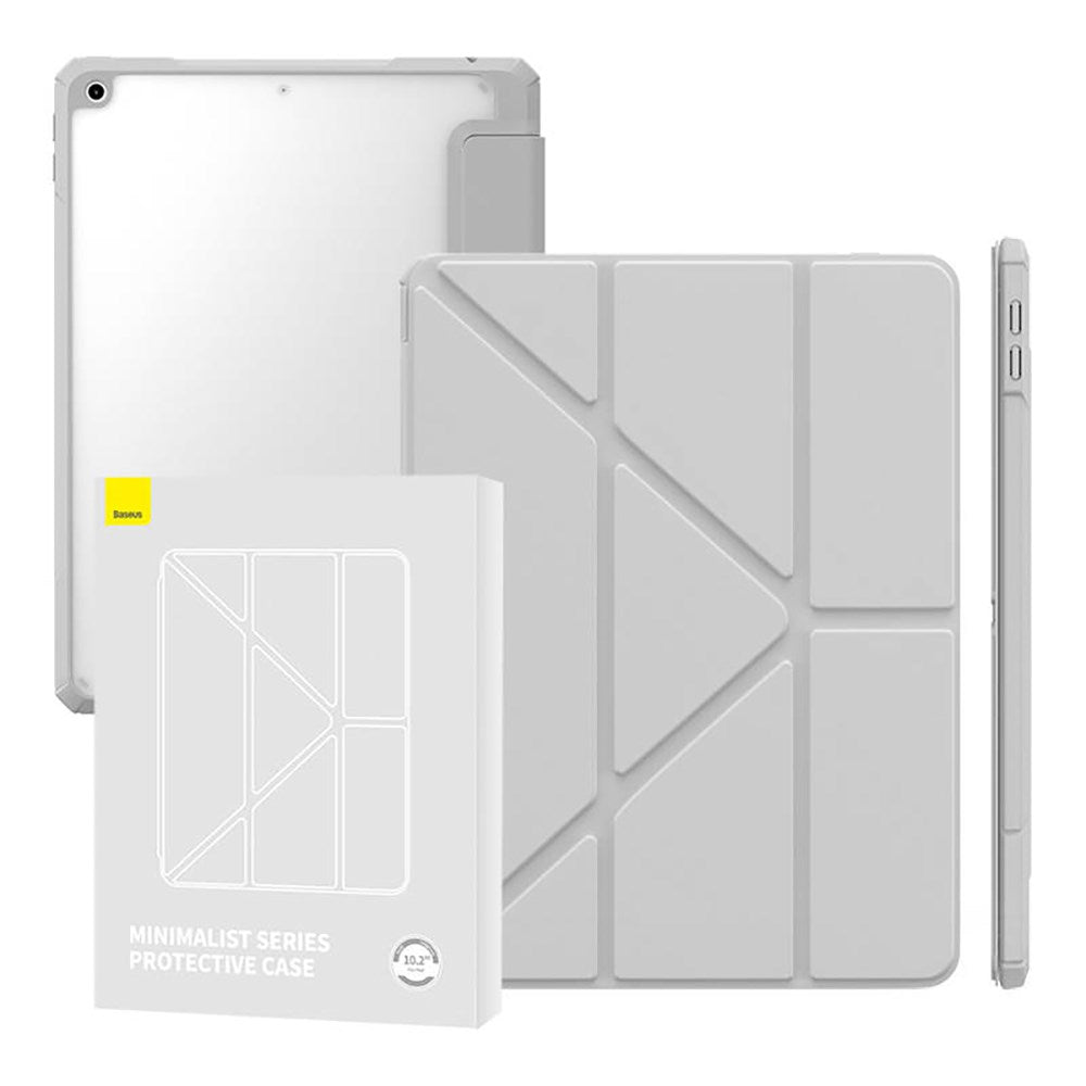 iPad 10.2" (2021 / 2020 / 2019) Baseus Minimalist Series Protective Flip Cover - Grå