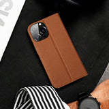 DUX DUCIS iPhone 14 Pro Max Skin X2 Premium Flip Cover - Brun