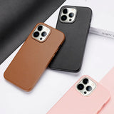 iPhone 14 Pro Max DUX DUCIS Grit Læder Cover - MagSafe Kompatibel - Brun