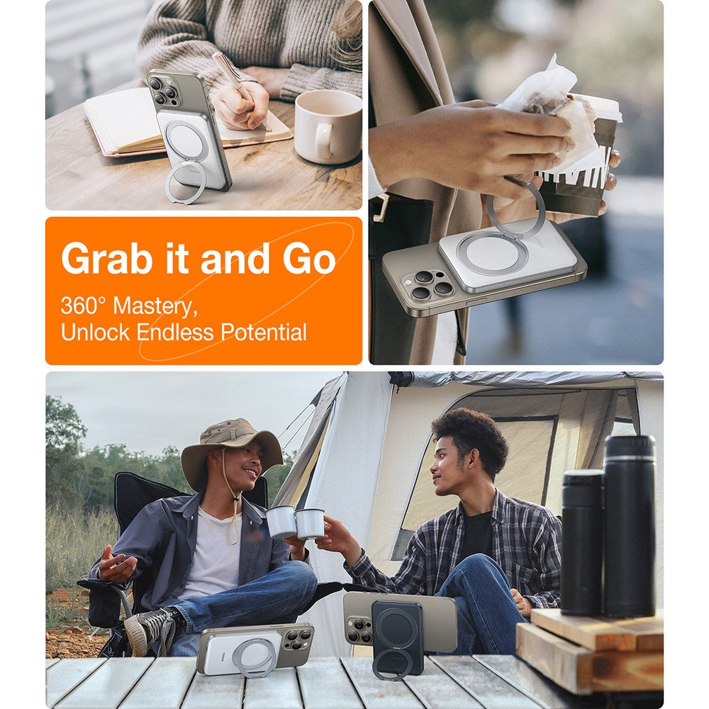 TORRAS Magnetisk 15W Power Bank 5.000mAh m. Ståfunktion - Hvid