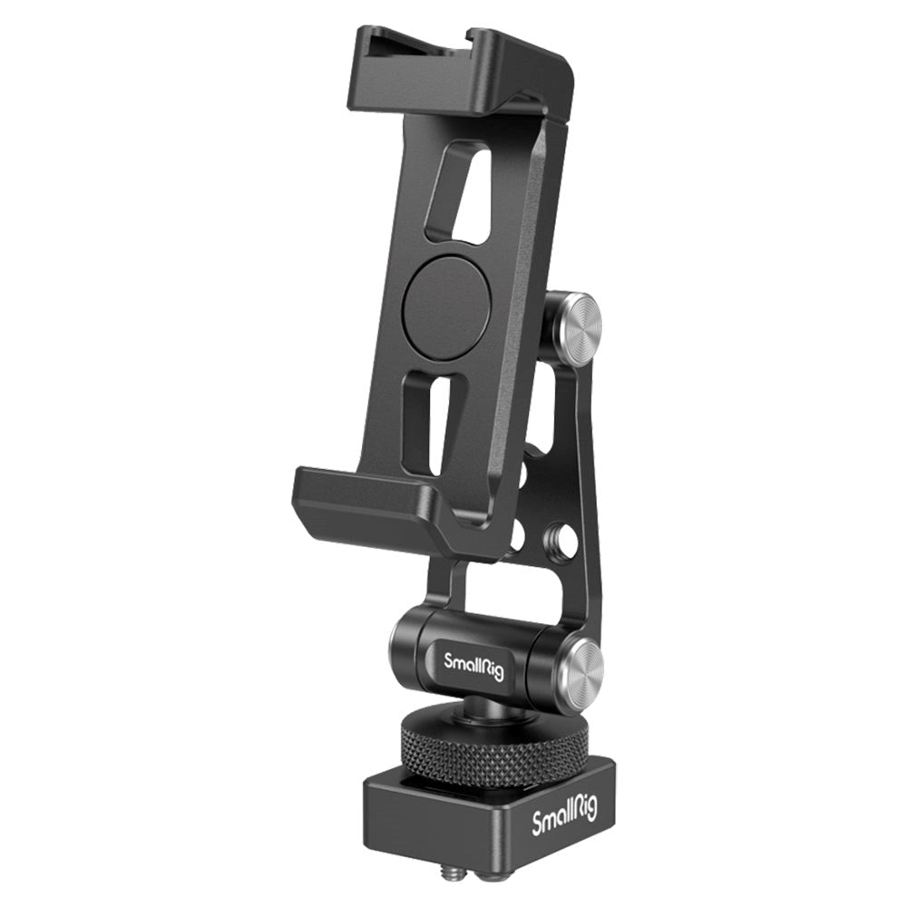 SmallRig 4301 Roterbar Smartphone Holder m. Cold Shoe Mount - Kompatibel m. DJI Gimbals (57-88mm) - Sort