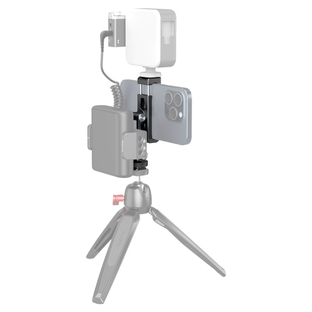 SmallRig 4382 Smartphone Holder i Metal m. Cold Shoe Mount (57-88mm) - Sort