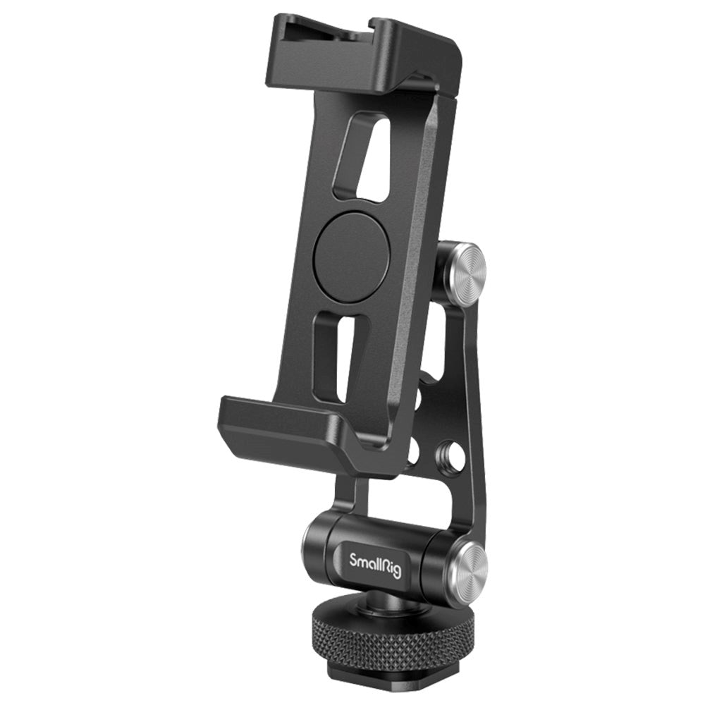 SmallRig 4382 Smartphone Holder i Metal m. Cold Shoe Mount (57-88mm) - Sort