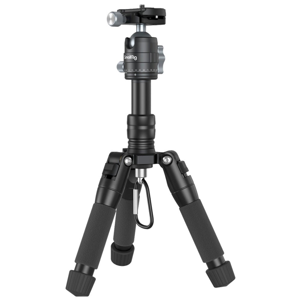 SmallRig 4289 Aluminium Mini Tripod VT-20 m. Smartphone Holder & Justerbare Ben - Sort