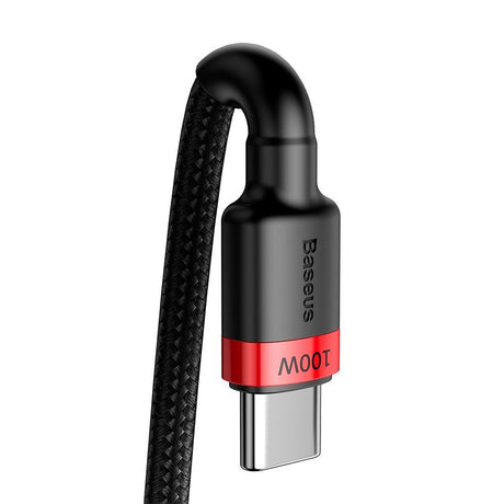 Baseus Cafule Flash USB-C til USB-C Kabel 100W - 2 Meter - Sort / Rød