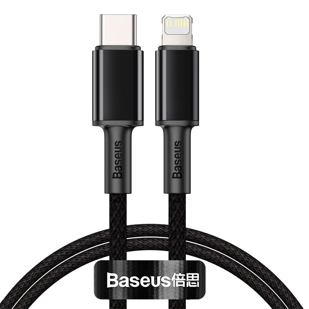 Baseus High Density USB-C til Lightning Kabel 20W - 1 Meter - Sort