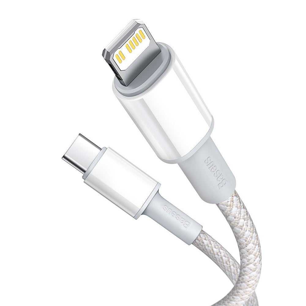Baseus High Density USB-C til Lightning Kabel 20W - 1 Meter - Hvid