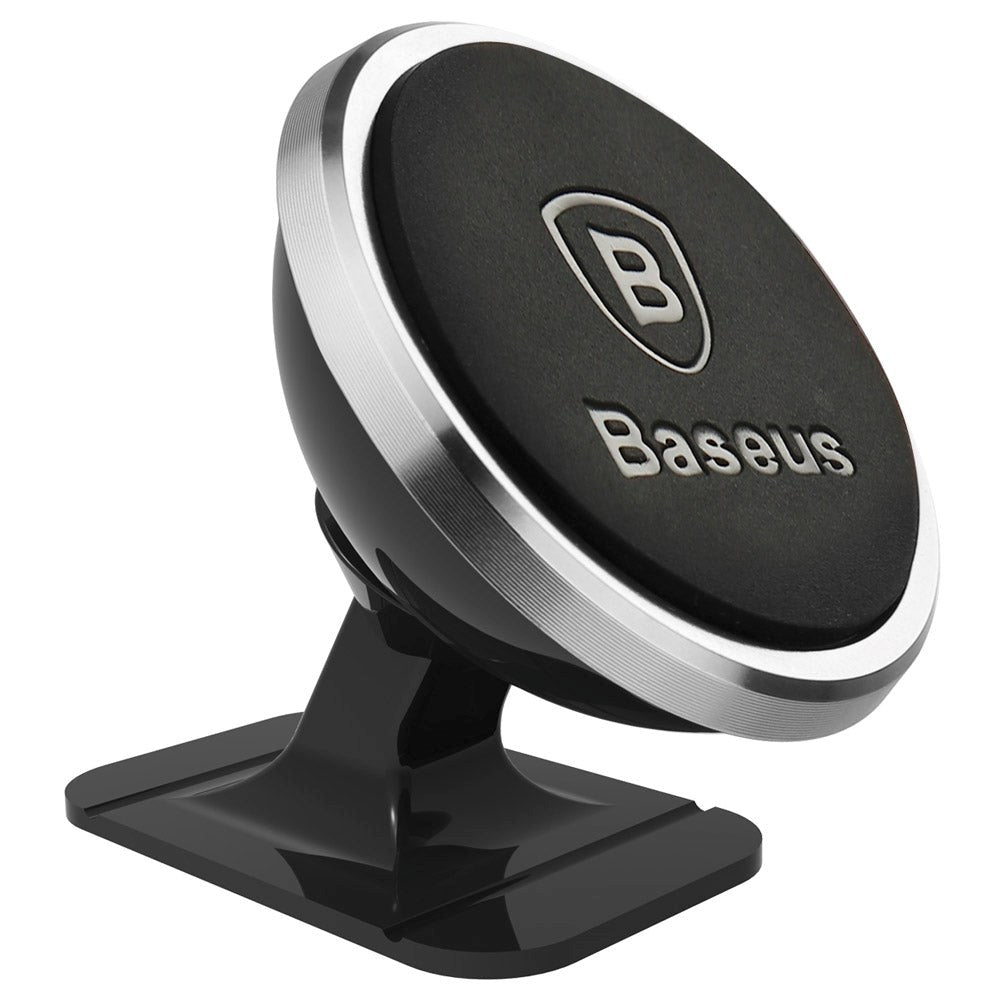 Baseus Dashboard Car Mount Magnetisk 360 Graders Mobilholder til Bil - Sort / Sølv